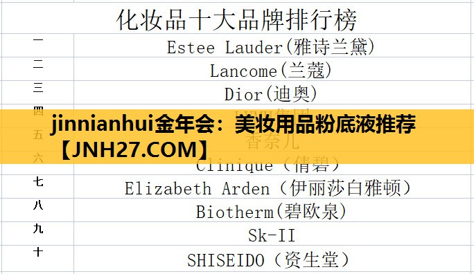 美妆用品粉底液推荐